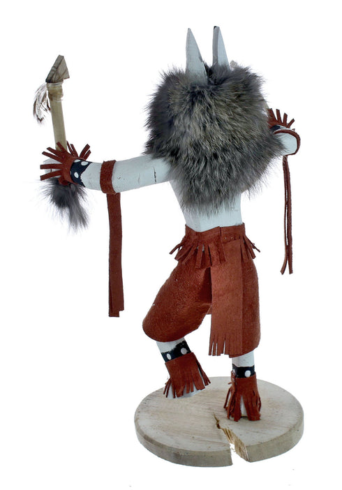 Native American Gray Wolf Kachina Doll NX11475
